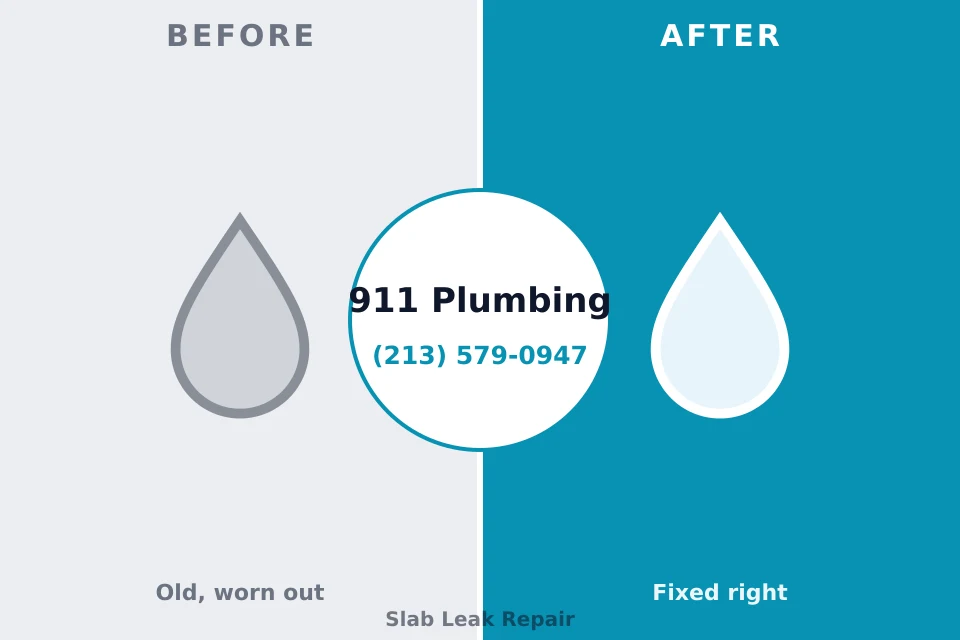 Before and after: plumbing repair Cambridge City, IN